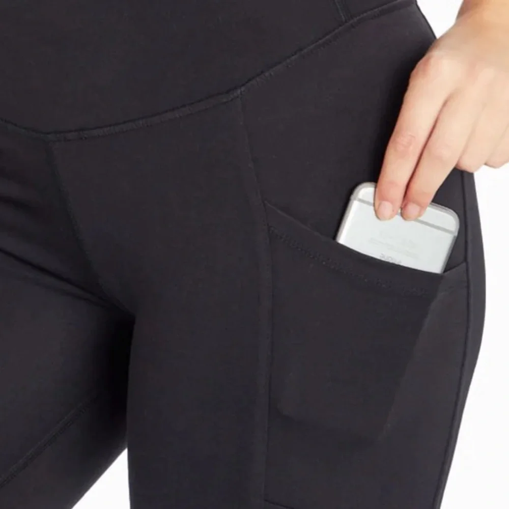 NEW Marika Brenda Side Pocket Tummy Control Bermuda Shorts 9” in Black